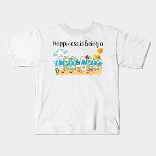 Happiness Is Being A Gra-Gra Summer Beach Happy Mother's Day T-Shirt Kids T-Shirt